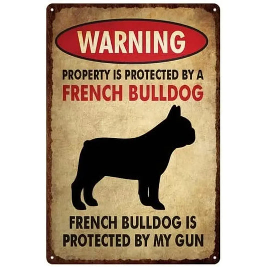 BULLDOG PLAQUE WARNING PROTECTED BY